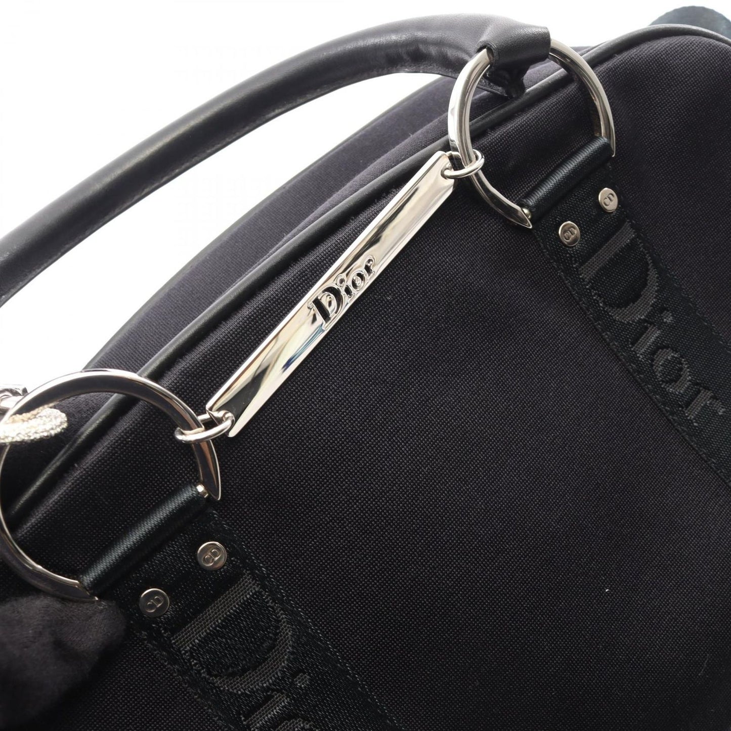 Dior Hardcore Bowling Bag 2-Way Black Leather — view 8