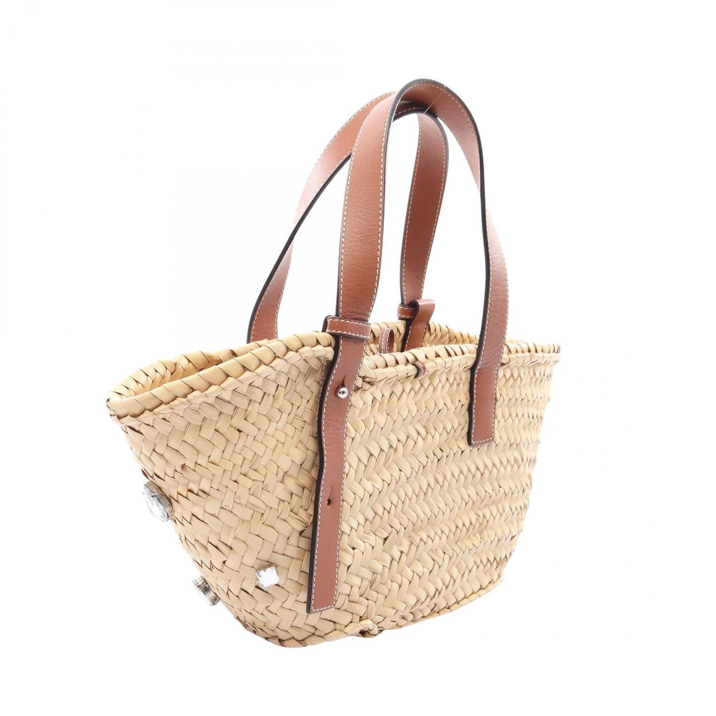 Loewe Handbag Basket Bag Bijoux Natural Brown Leather Small — view 2