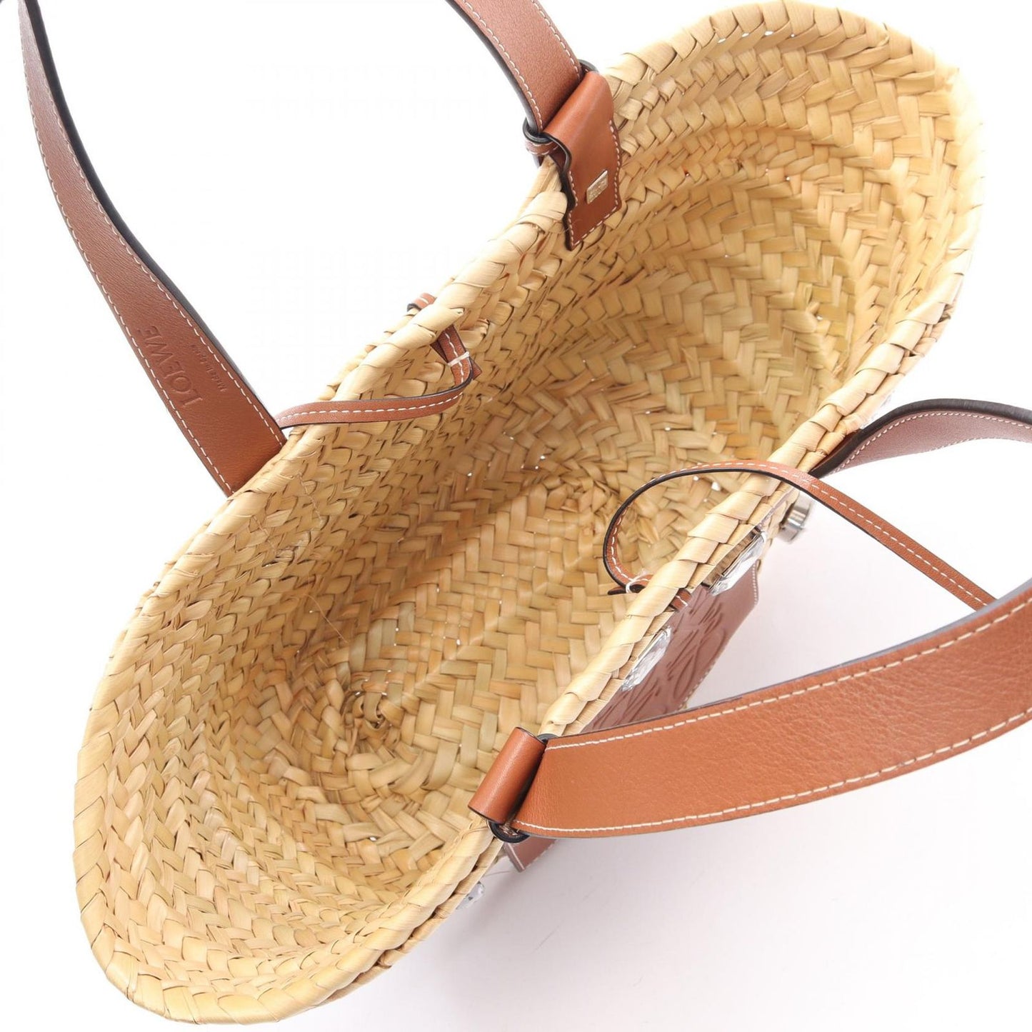 Loewe Handbag Basket Bag Bijoux Natural Brown Leather Small — view 3