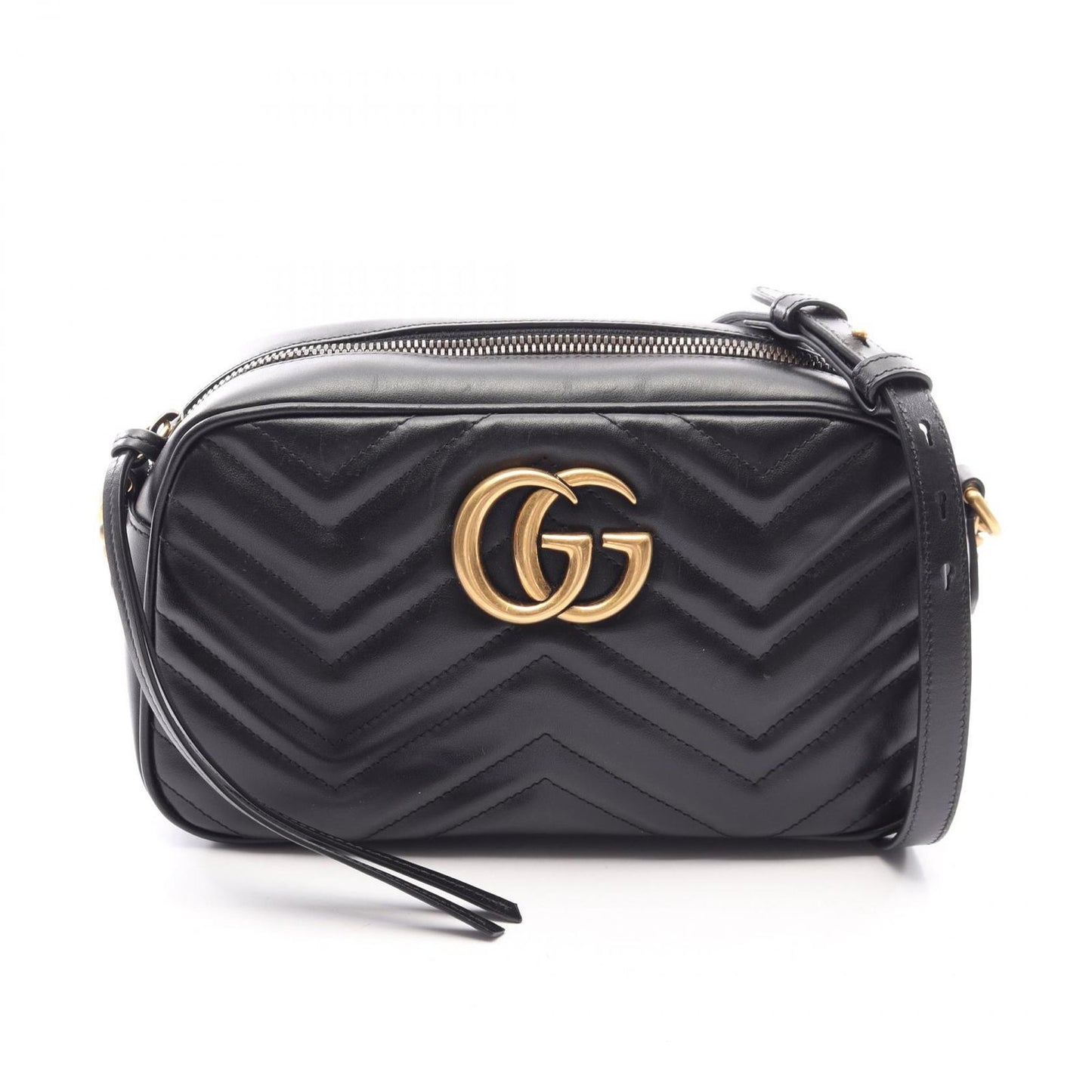 Gucci Shoulder Bag GG Marmont Black Leather Small
