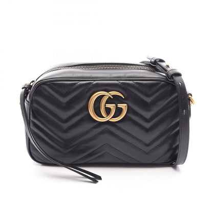 Gucci Shoulder Bag GG Marmont Black Leather Small