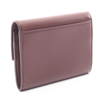 Saint Laurent Paris Card Case Bordeaux Leather Compact — view 2
