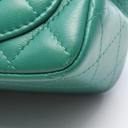 Chanel Shoulder Bag Mini Quilted Green Lambskin Chain — view 8