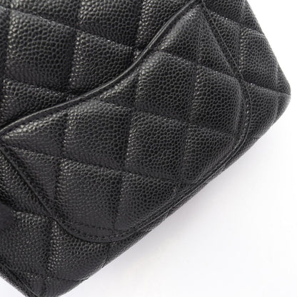 Chanel Shoulder Bag Mini Quilted CC Snake Black Caviar Leather Mini Chain — view 8