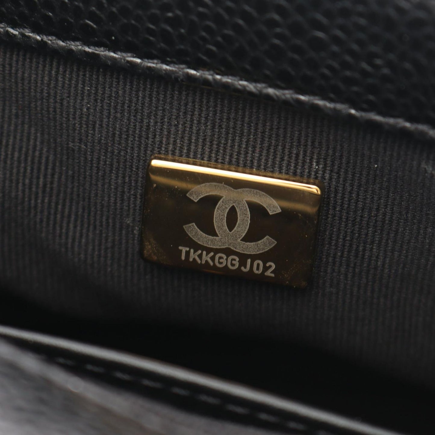 Chanel Shoulder Bag Mini Quilted CC Snake Black Caviar Leather Mini Chain — view 5