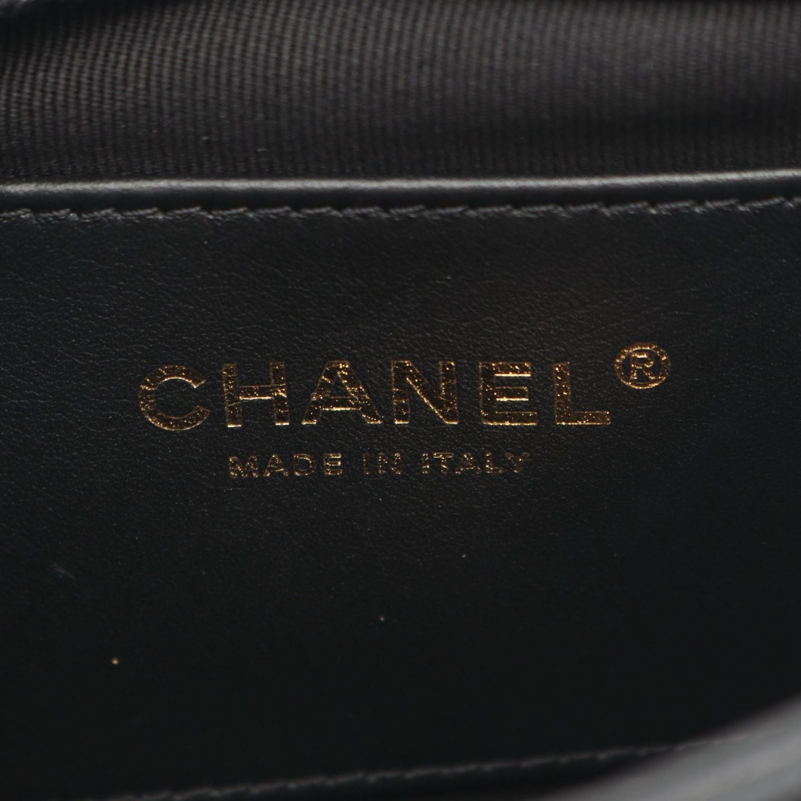 Chanel Shoulder Bag Mini Quilted CC Snake Black Caviar Leather Mini Chain — view 4