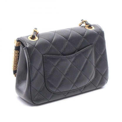 Chanel Shoulder Bag Mini Flap Quilted Black Leather — view 2