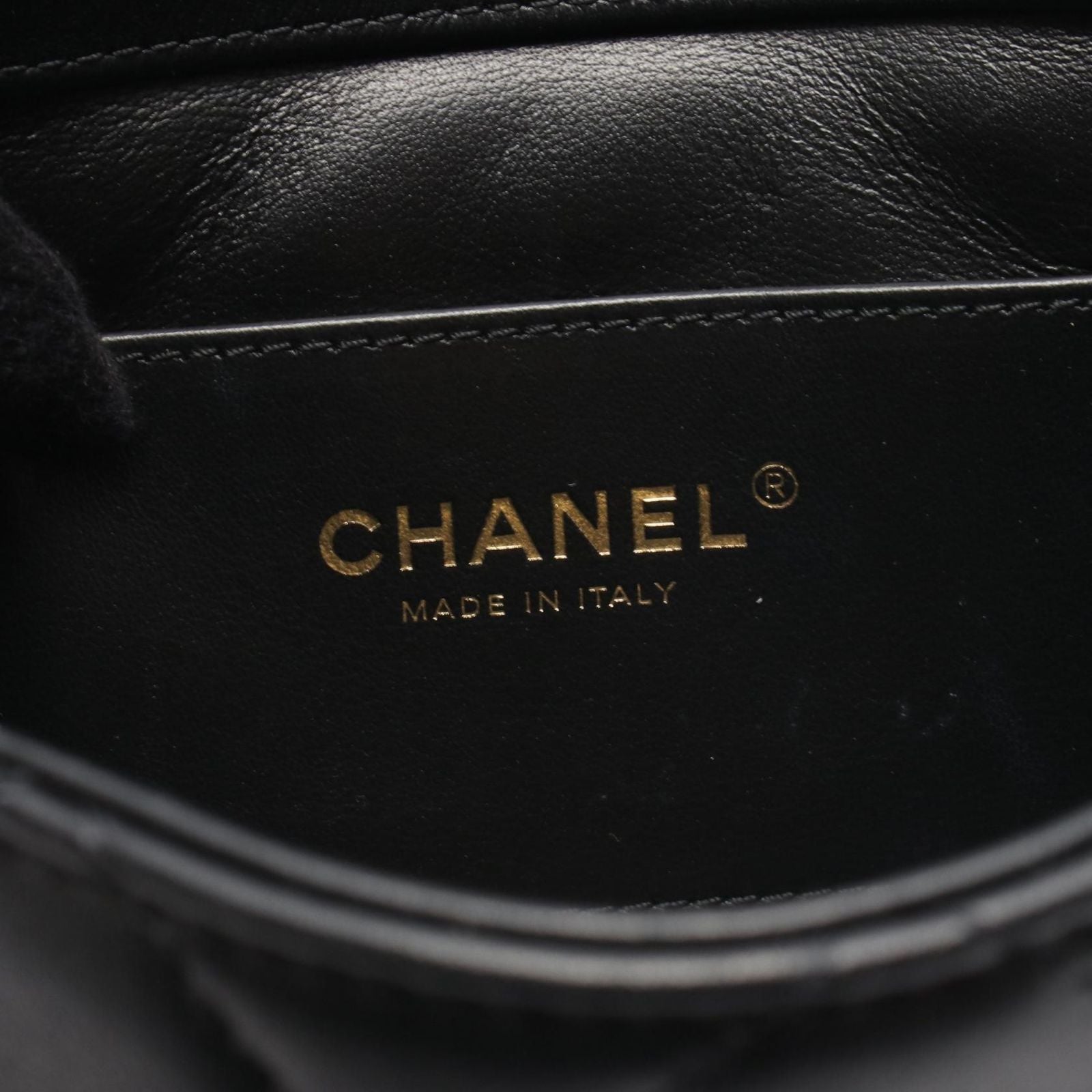 Chanel Shoulder Bag Mini Flap Quilted Black Leather — view 4