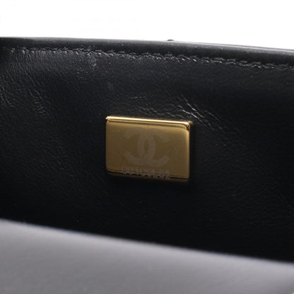 Chanel Shoulder Bag Mini Flap Quilted Black Leather — view 5