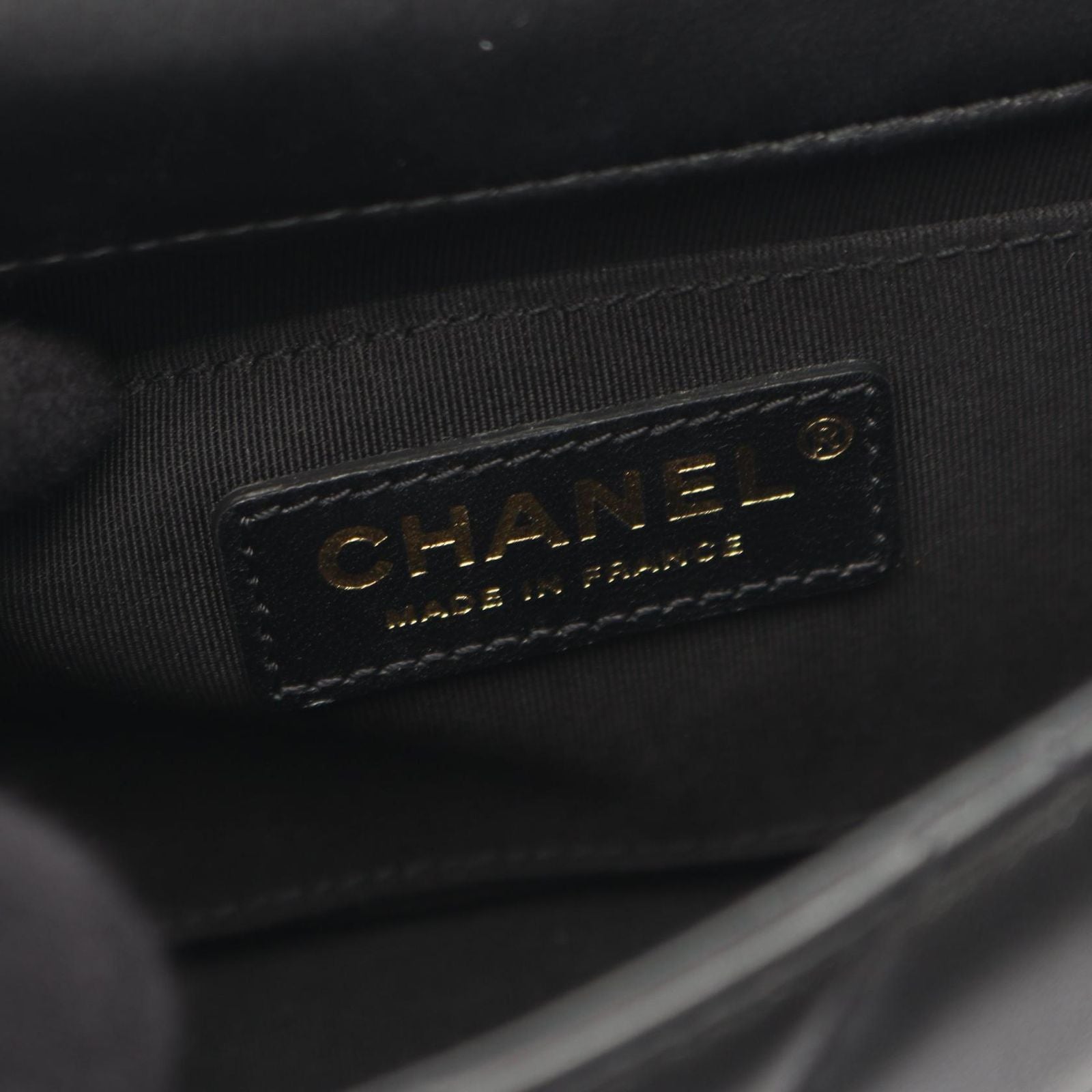Chanel Shoulder Bag Quilted Small Flap Black Lambskin Chain — view 4