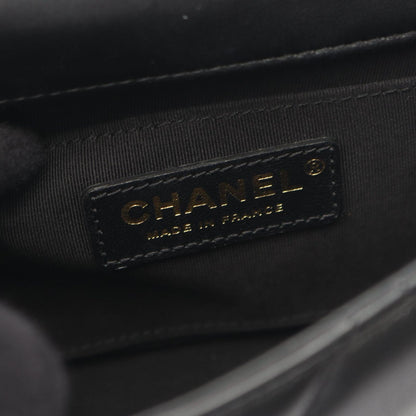 Chanel Shoulder Bag Quilted Small Flap Black Lambskin Chain — view 4