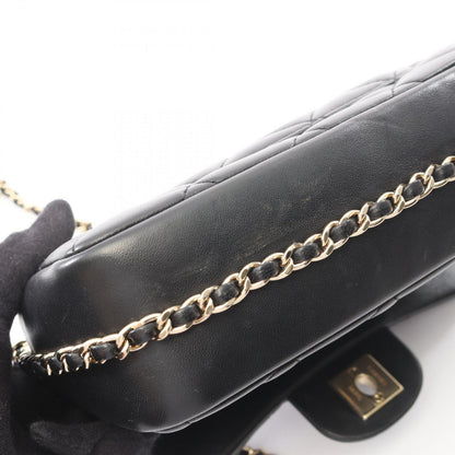 Chanel Shoulder Bag Quilted Small Flap Black Lambskin Chain — view 9