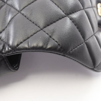Chanel Shoulder Bag Quilted Small Flap Black Lambskin Chain — view 7