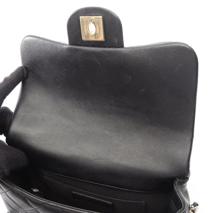 Chanel Shoulder Bag Quilted Small Flap Black Lambskin Chain — view 6