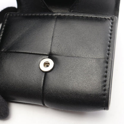 Bottega Veneta Coin Case Maxi Intrecciato Black Leather Cassette — view 6