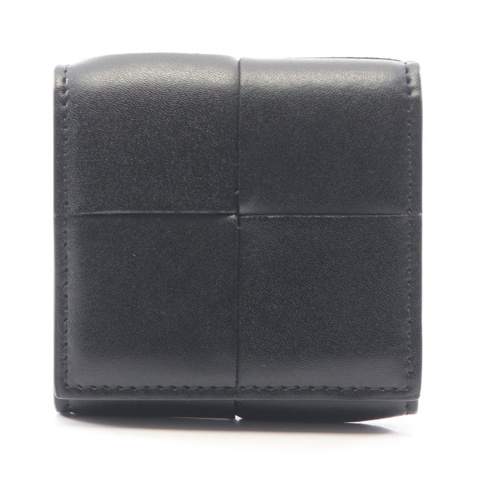 Bottega Veneta Coin Case Maxi Intrecciato Black Leather Cassette
