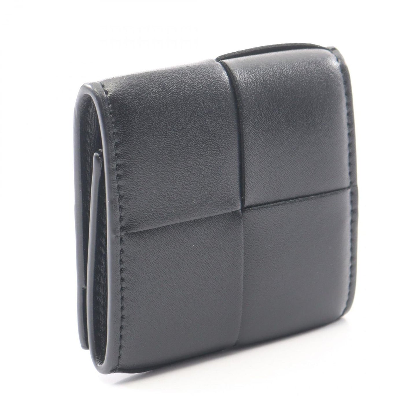 Bottega Veneta Coin Case Maxi Intrecciato Black Leather Cassette — view 2