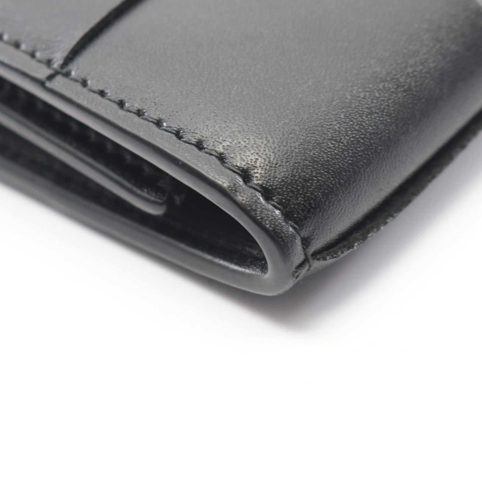 Bottega Veneta Coin Case Maxi Intrecciato Black Leather Cassette — view 7