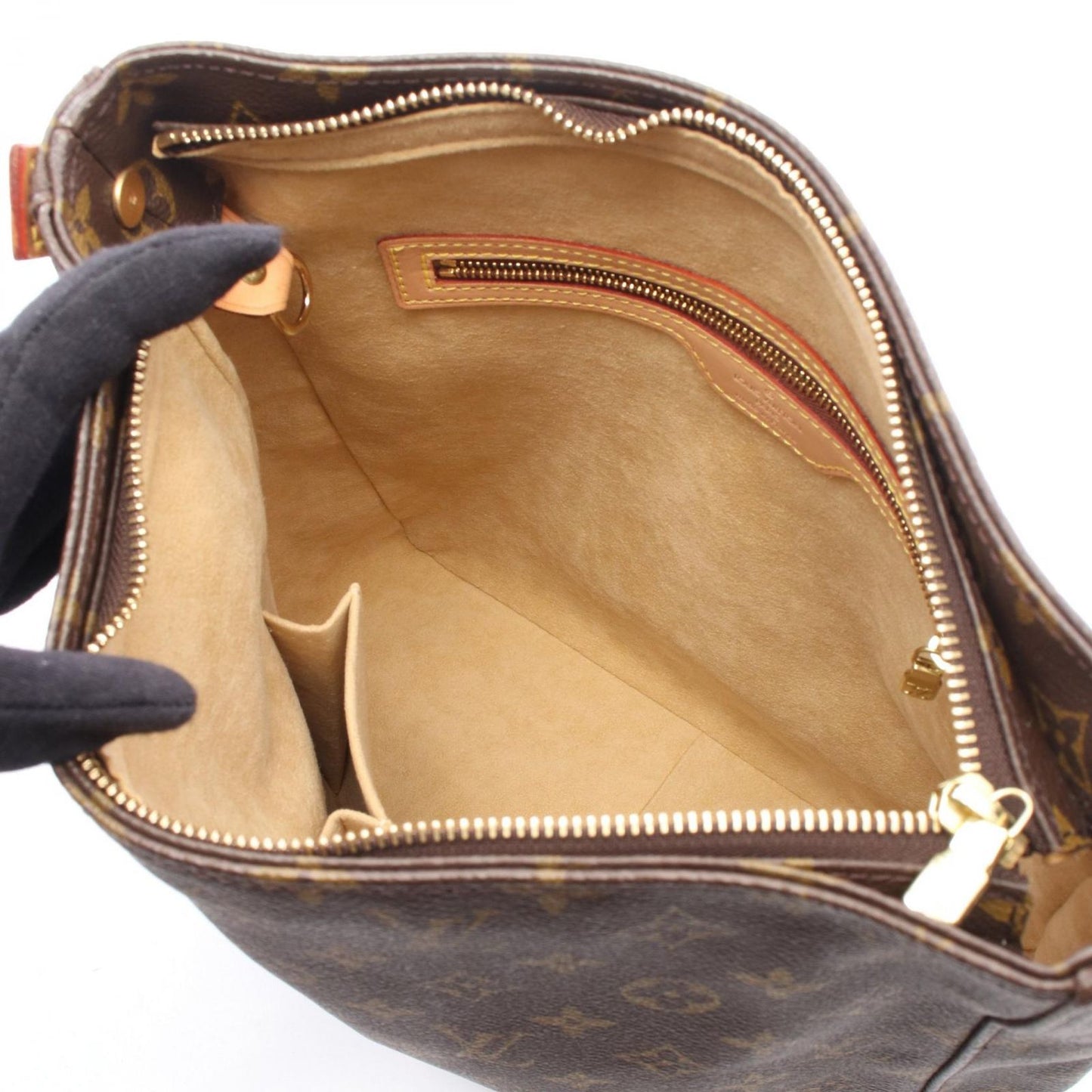 Louis Vuitton Shoulder Bag Looping GM Canvas Leather — view 3