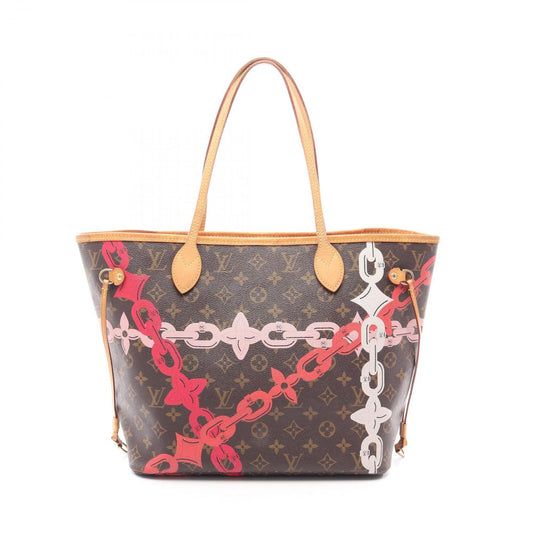 Louis Vuitton Tote Neverfull MM Monogram Bay Canvas Leather