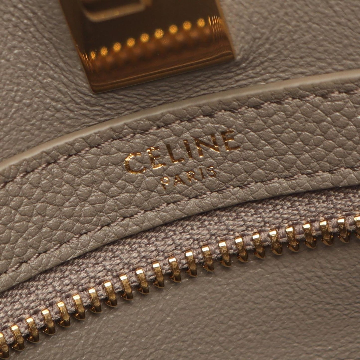 Celine Tote Cover 16 Seize Ezu Gray Leather — view 4