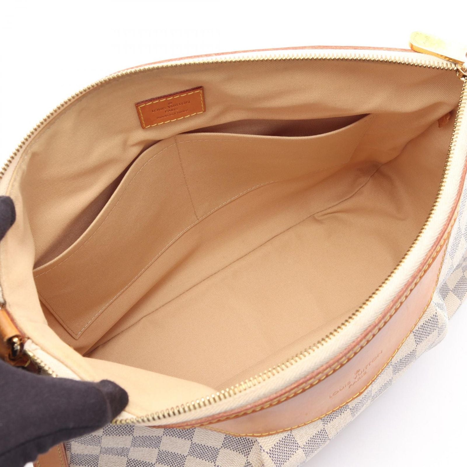 Louis Vuitton Shoulder Bag Syracuse MM Damier Azur Canvas Leather — view 3