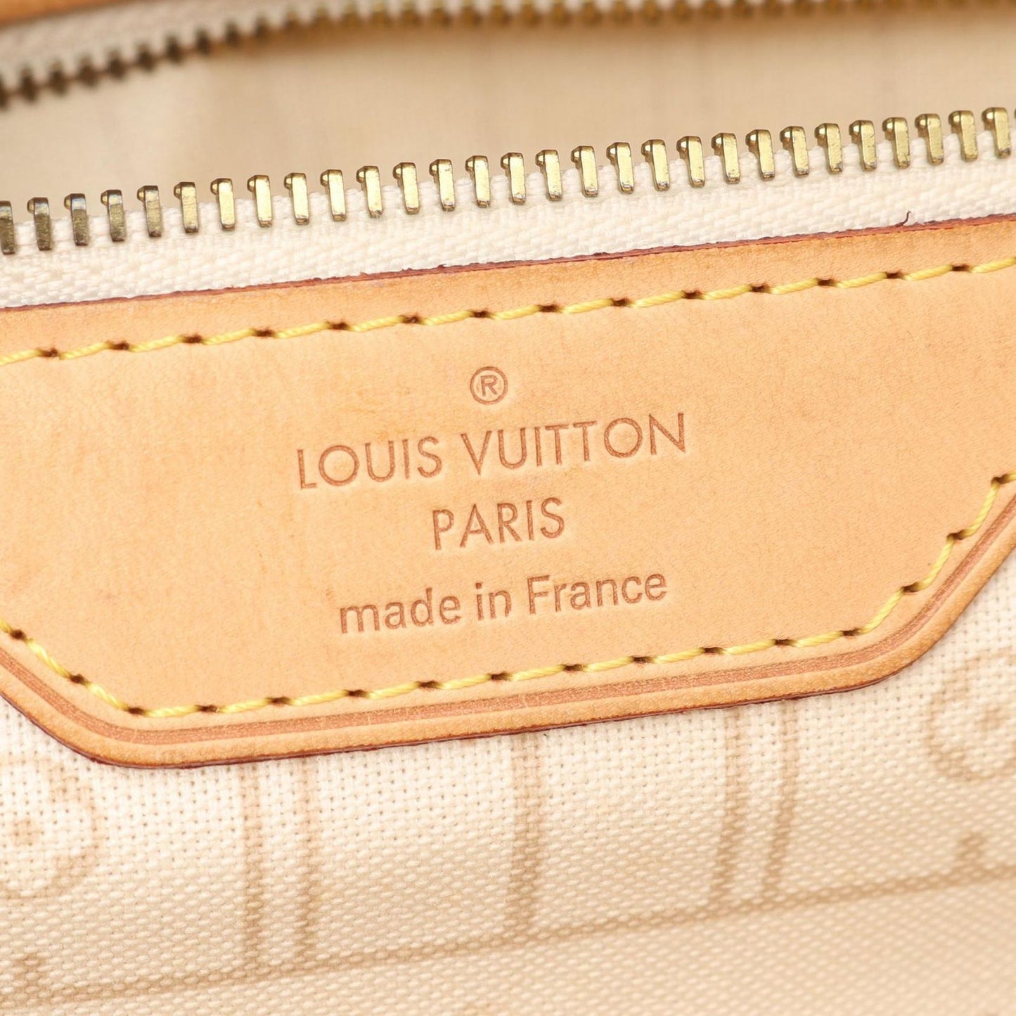 Louis Vuitton Tote Neverfull MM Damier Azur Canvas Leather — view 4