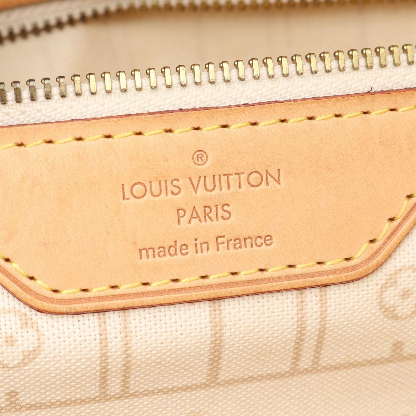 Louis Vuitton Tote Neverfull MM Damier Azur Canvas Leather — view 4