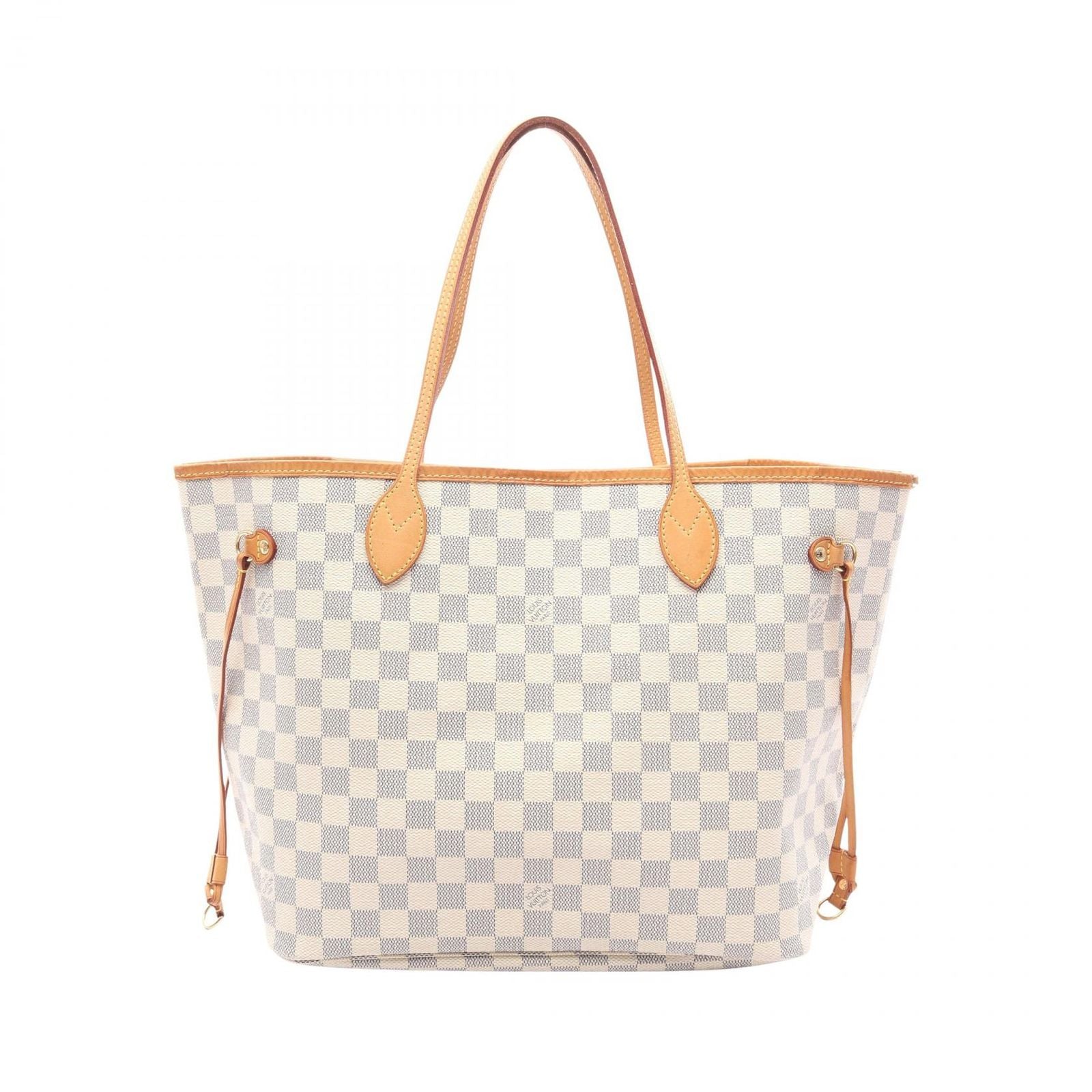 Louis Vuitton Tote Neverfull MM Damier Azur Canvas Leather