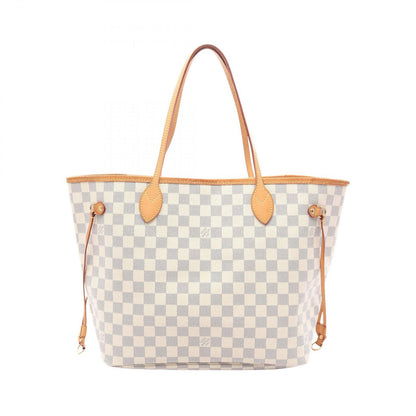 Louis Vuitton Tote Neverfull MM Damier Azur Canvas Leather