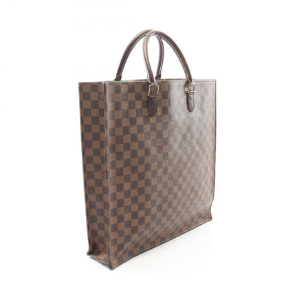 Louis Vuitton Tote Sac Plat Damier Ebene Canvas Leather Sac — view 2