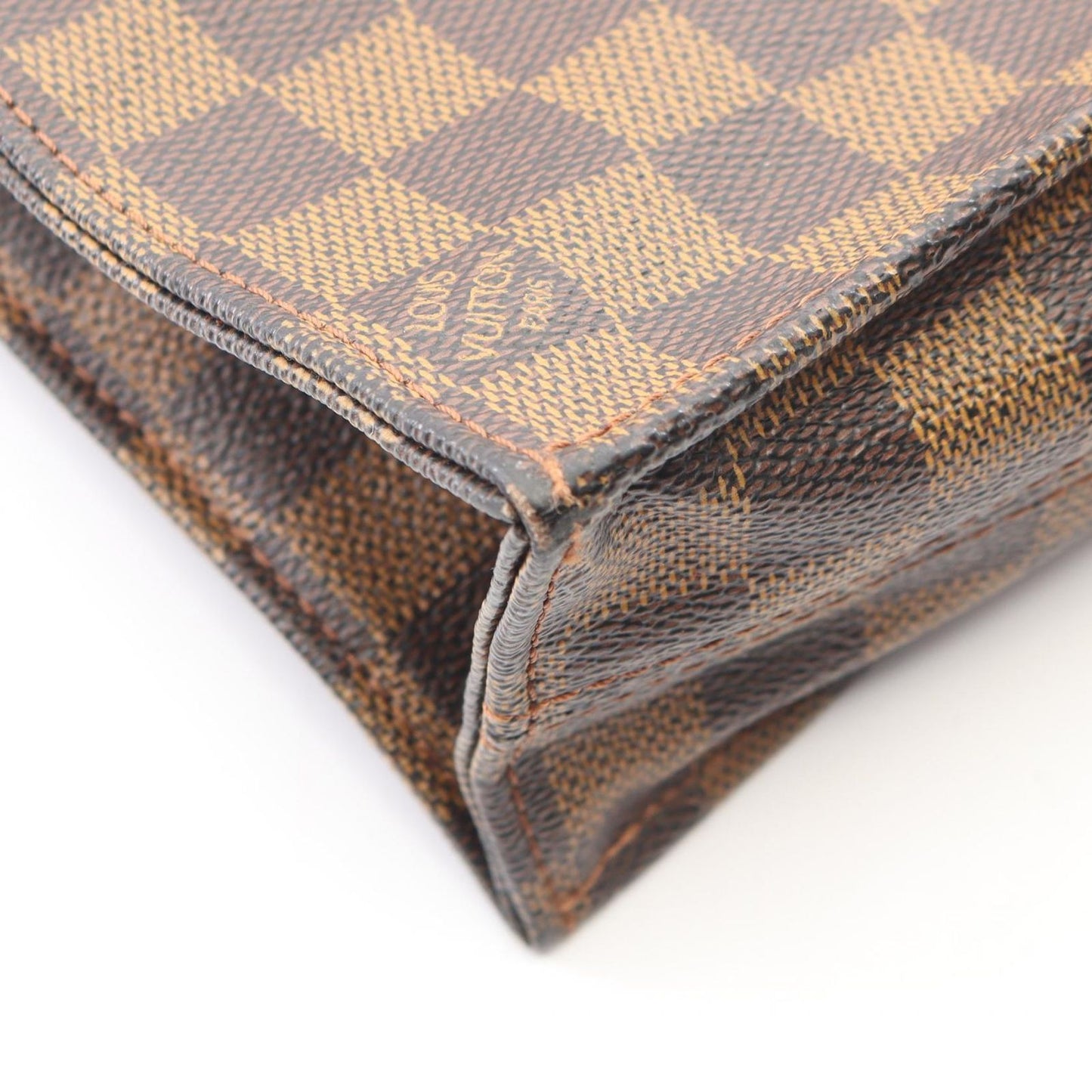 Louis Vuitton Tote Sac Plat Damier Ebene Canvas Leather Sac — view 6
