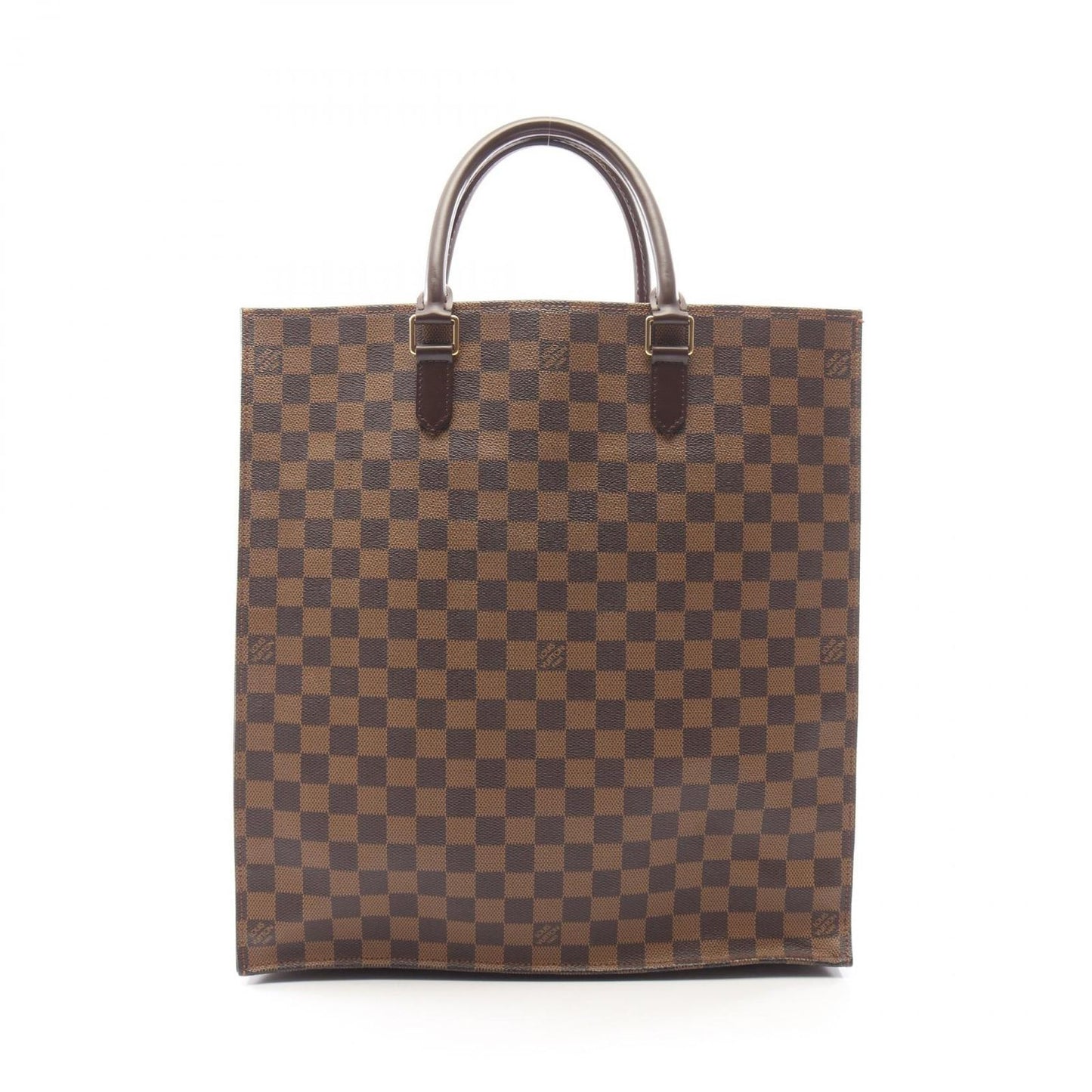 Louis Vuitton Tote Sac Plat Damier Ebene Canvas Leather Sac