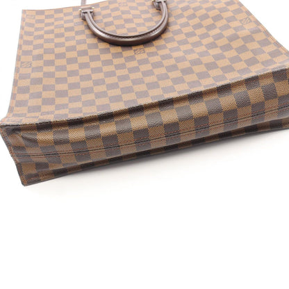 Louis Vuitton Tote Sac Plat Damier Ebene Canvas Leather Sac — view 9
