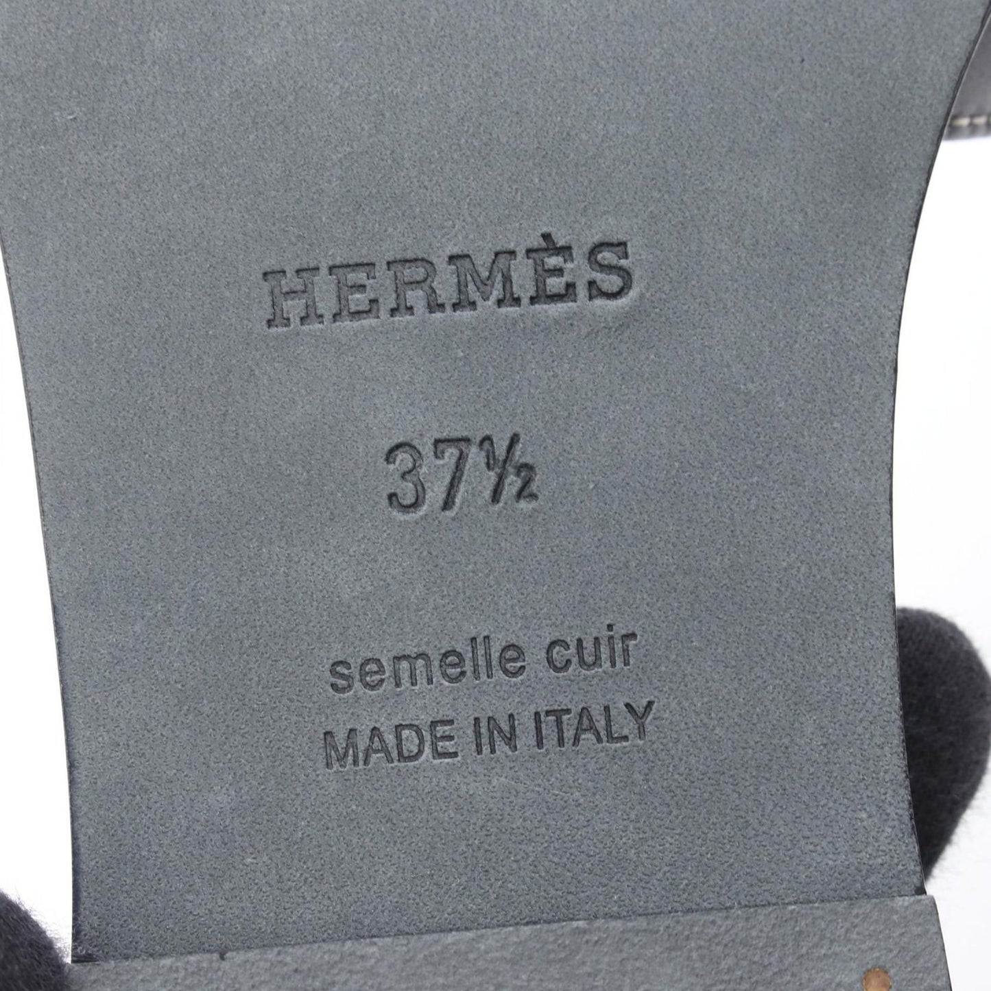 Hermes Sandals Oran Black Leather — view 6