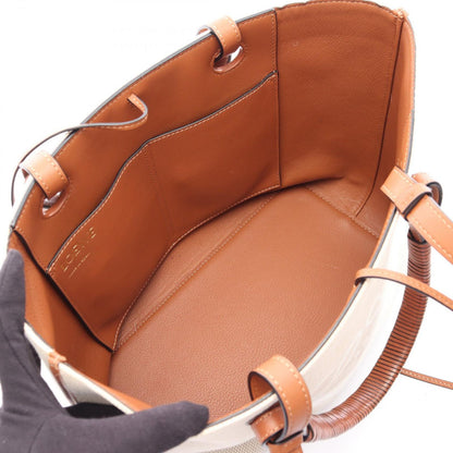 Loewe Tote Anagram 2-Way Natural Brown Canvas Leather Small — view 3