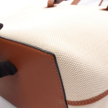 Loewe Tote Anagram 2-Way Natural Brown Canvas Leather Small — view 6