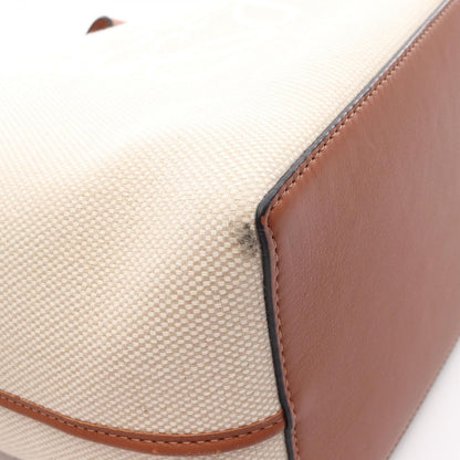 Loewe Tote Anagram 2-Way Natural Brown Canvas Leather Small — view 7