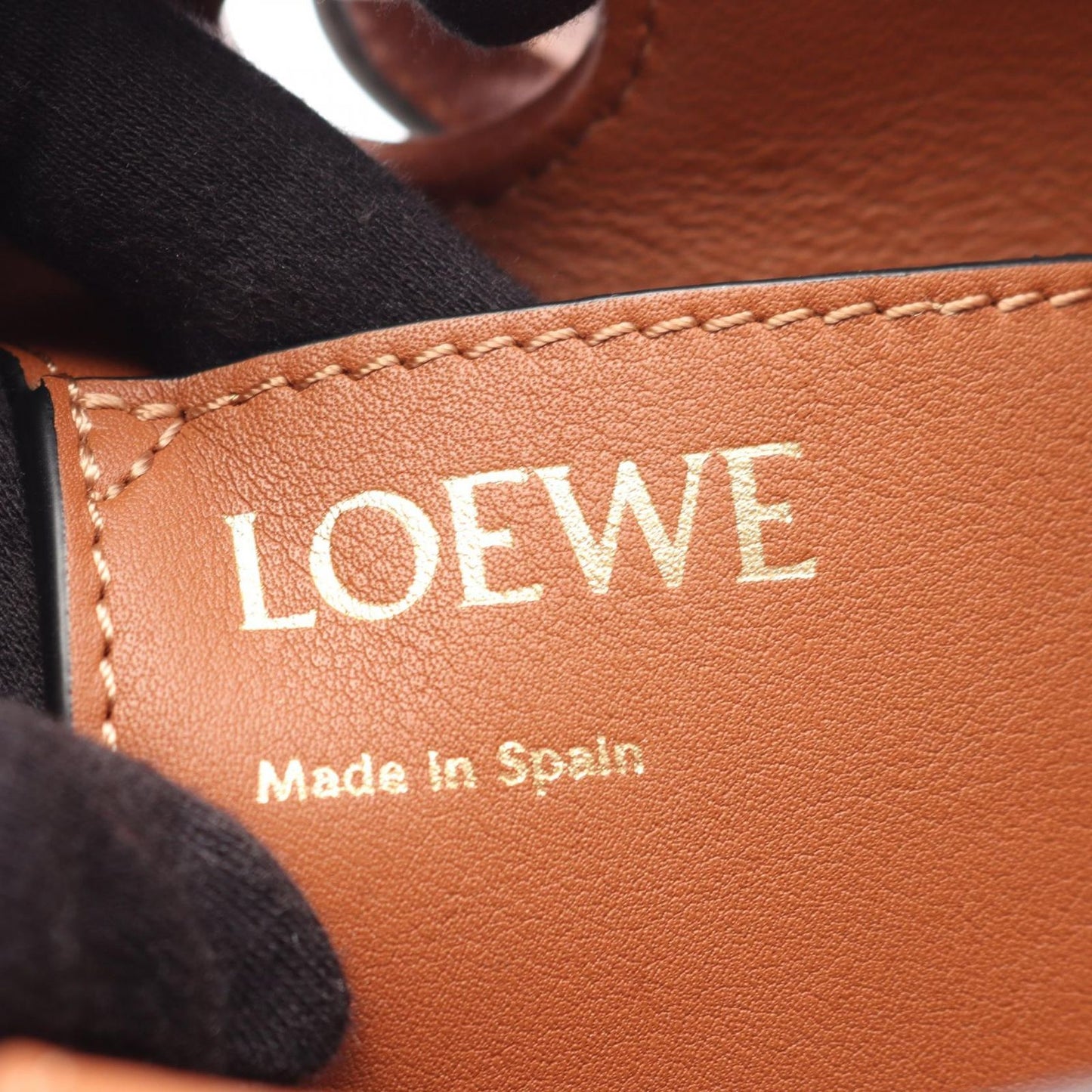 Loewe Tote Anagram 2-Way Natural Brown Canvas Leather Small — view 4