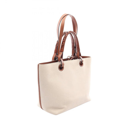 Loewe Tote Anagram 2-Way Natural Brown Canvas Leather Small — view 2