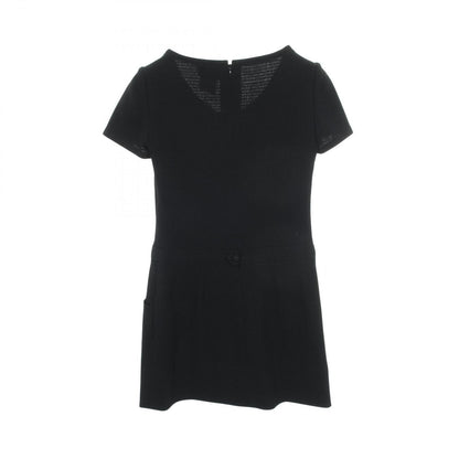 Chanel Dress CC Logo Button Short Sleeve Wool — view 2