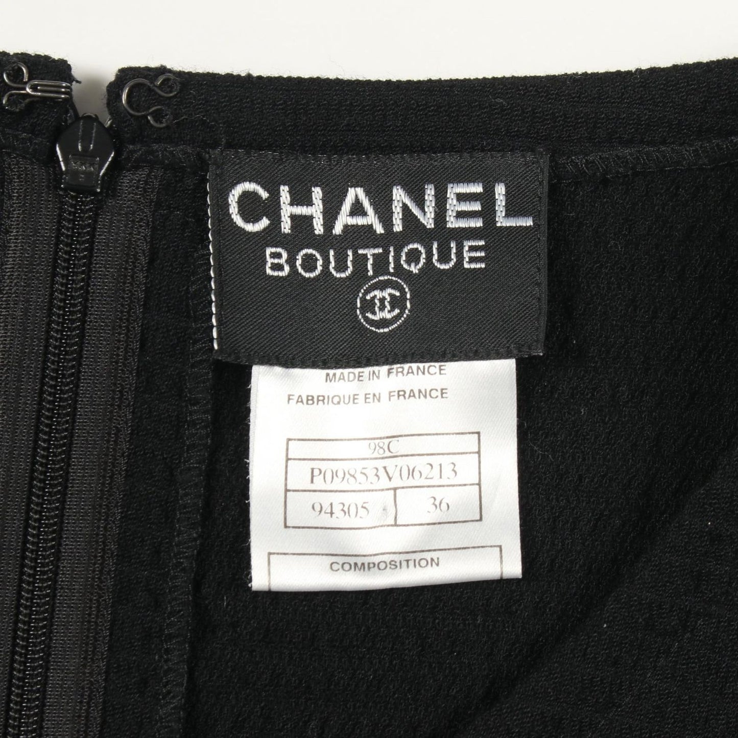 Chanel Dress CC Logo Button Short Sleeve Wool — view 3