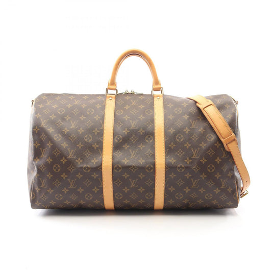 Louis Vuitton Boston Bag Keepall Bandouliere 55 2-Way Canvas Leather