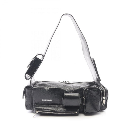 Balenciaga Shoulder Bag Superbusy Black Leather XS