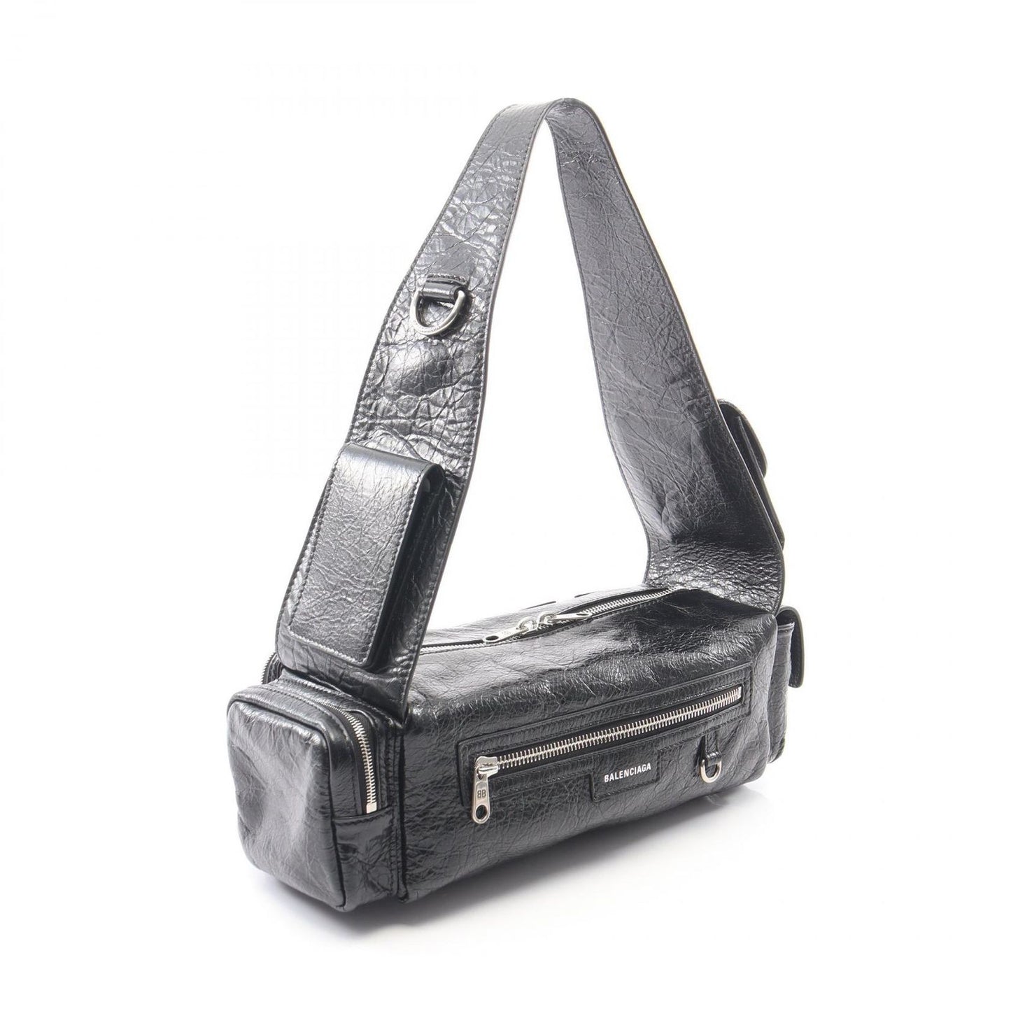 Balenciaga Shoulder Bag Superbusy Black Leather XS — view 2