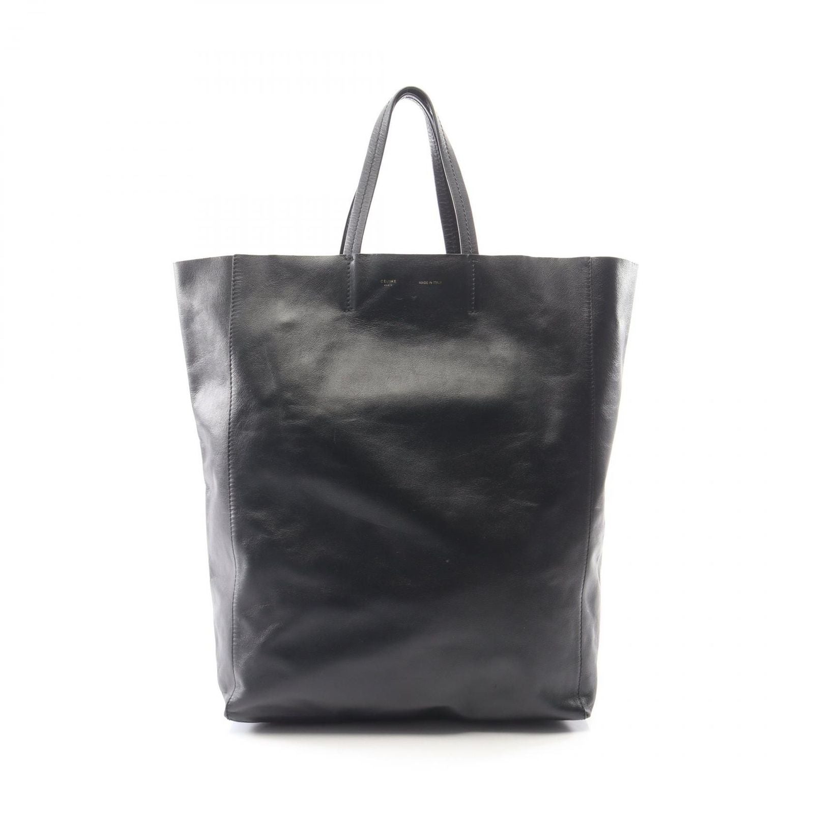 Celine Tote Vertical Cover Black Leather Horizontal