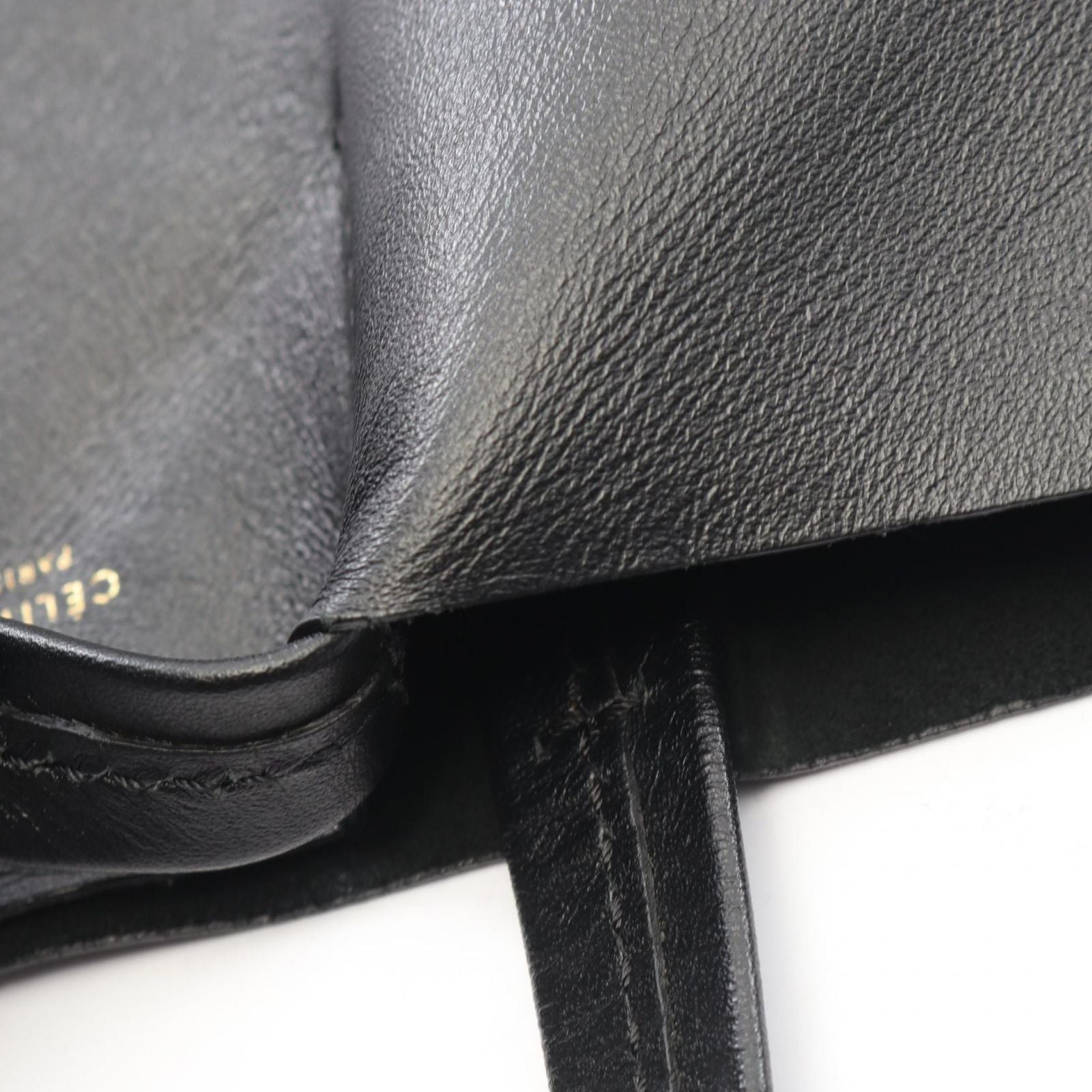 Celine Tote Vertical Cover Black Leather Horizontal — view 6