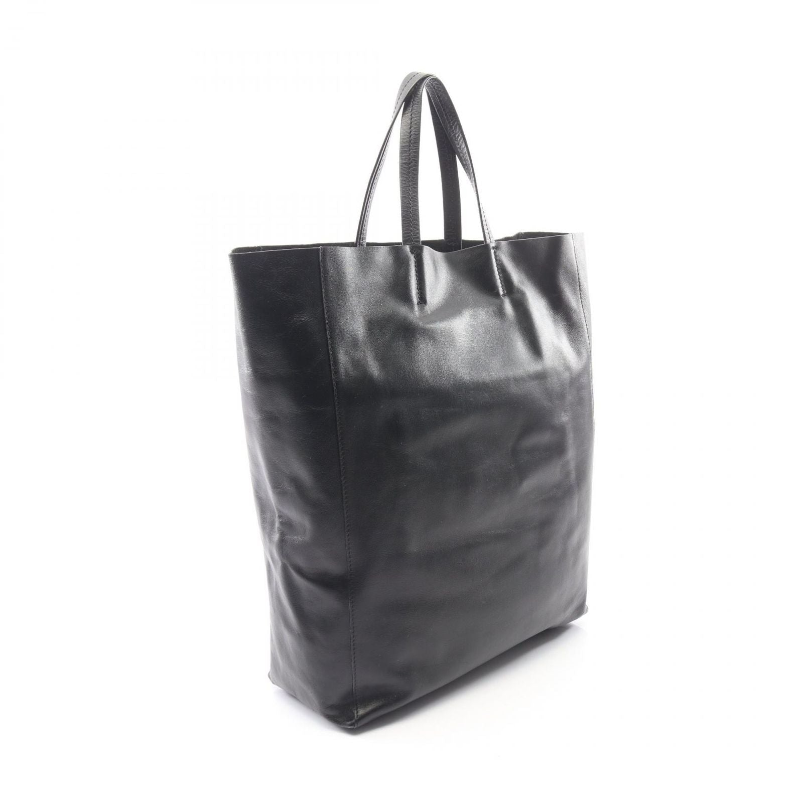 Celine Tote Vertical Cover Black Leather Horizontal — view 2