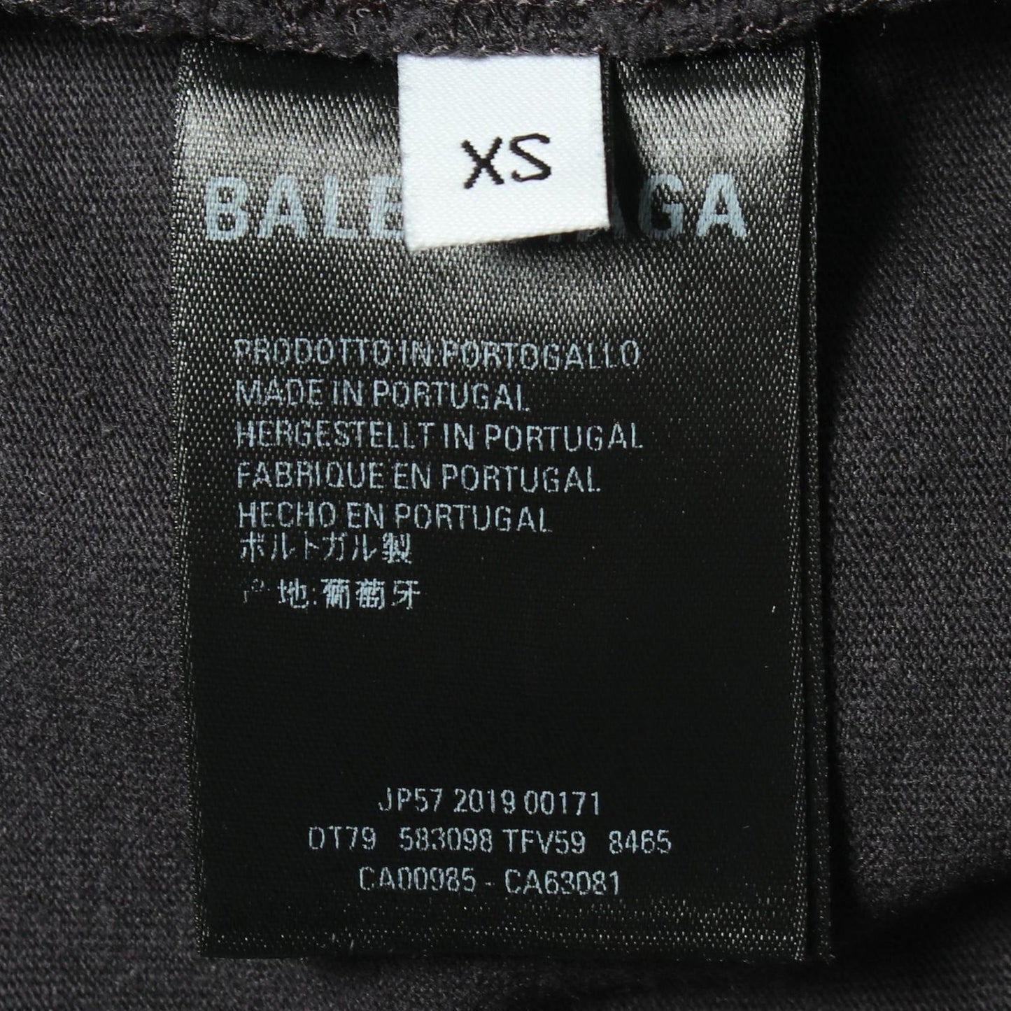 Balenciaga Short Sleeve T-Shirt Logo Black Pink Cotton — view 5