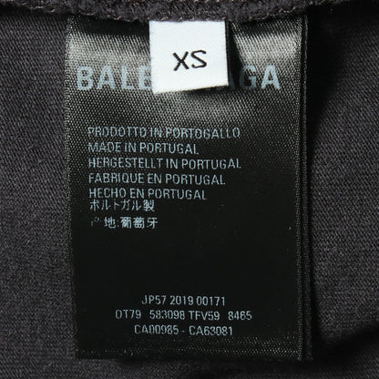 Balenciaga Short Sleeve T-Shirt Logo Black Pink Cotton — view 5